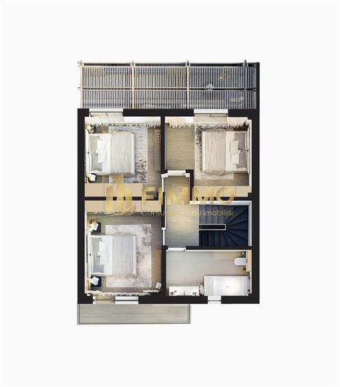 Duplex cu 4 camere cu Teren 260 Mp în Exterior Est