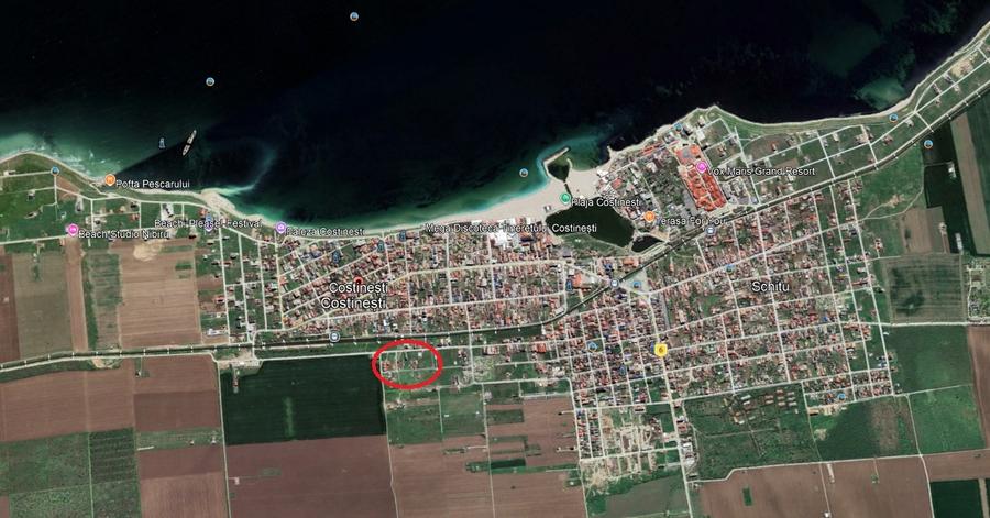 Teren Construcții intravilan de 500 mp, în Costinești
