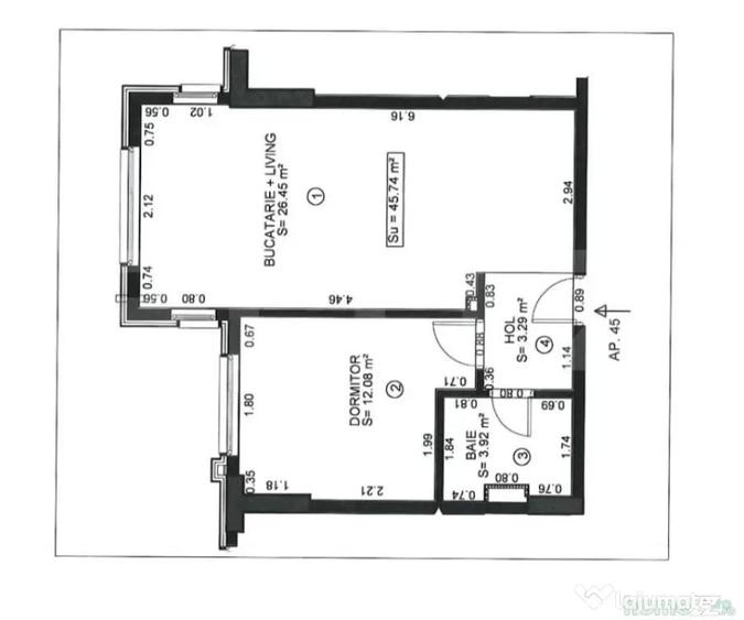 Apartament 2 camere, complet mobilat, zona Central - Timisoara (Timis) - 1