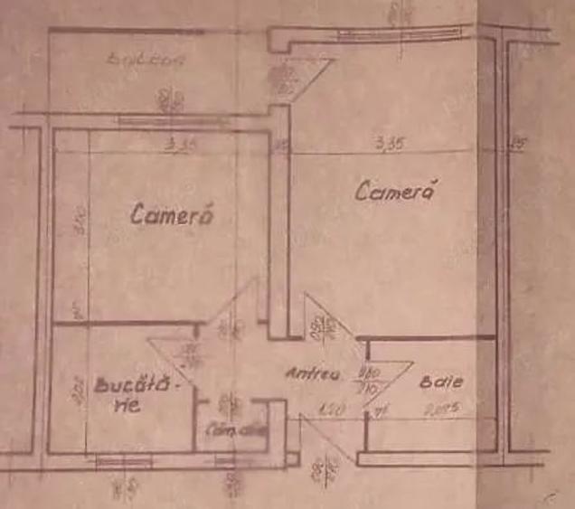 Apartament cu 2 camere decomandat în Sud