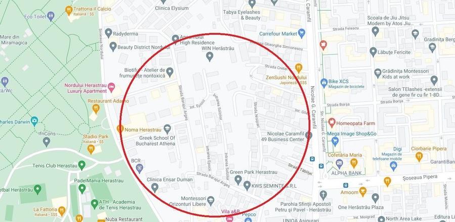 Teren Construcții intravilan de 225 mp, în Herăstrău