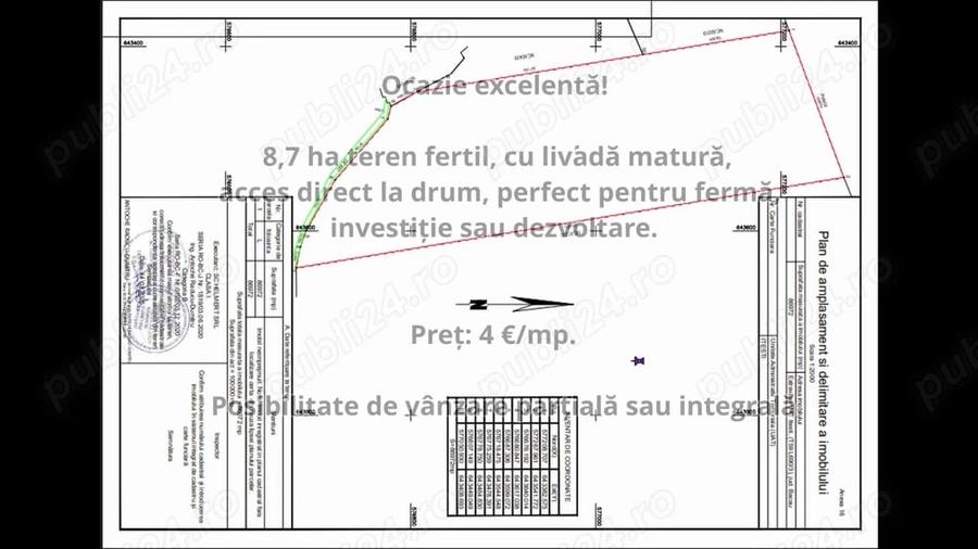 Teren de 87000 mp, în Itești
