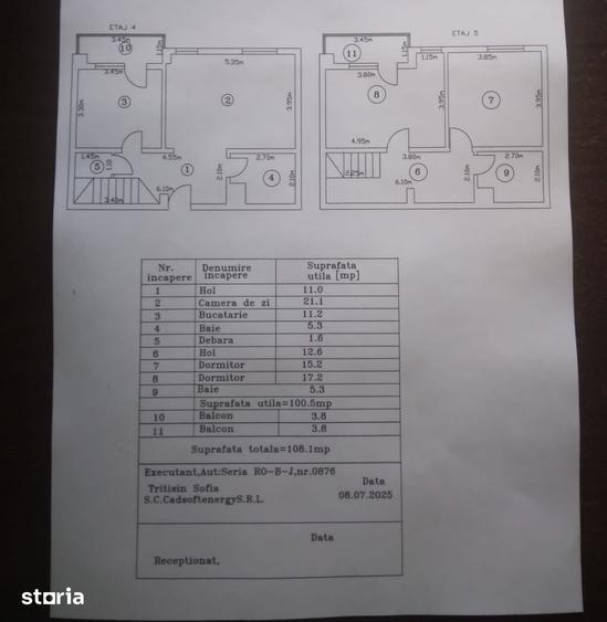 Apartament cu 3 camere în Babadag