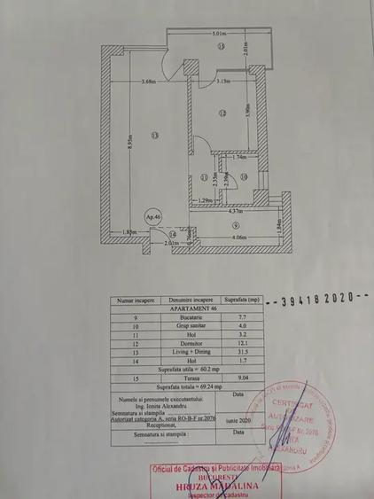 Apartament cu 2 camere semidecomandat, mobilat în Floreasca