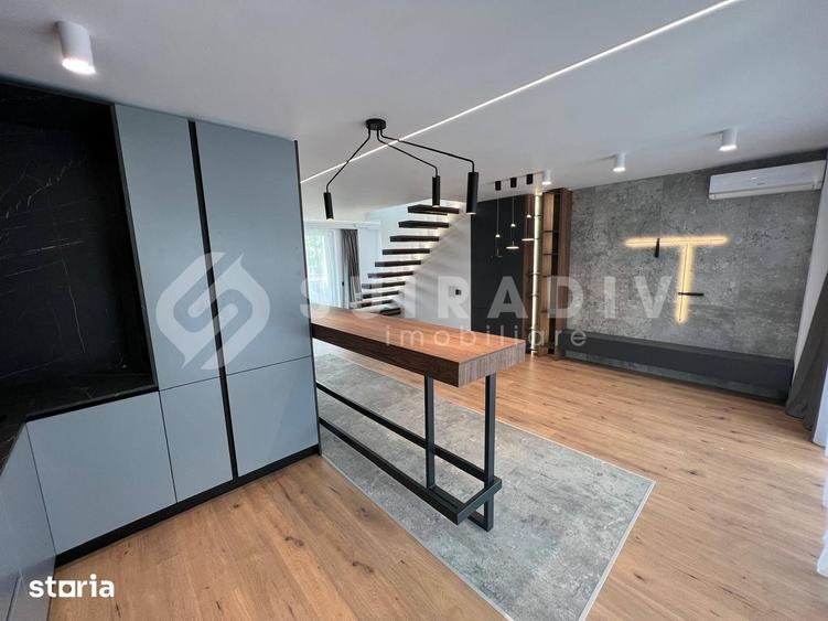 Apartament cu 3 camere, mobilat în Central