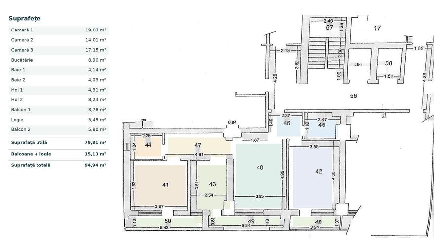 Apartament cu 3 camere, mobilat în Voluntari