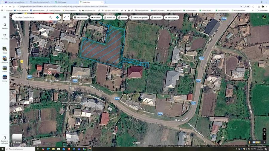 Teren de 2540 mp, în Berești-Meria