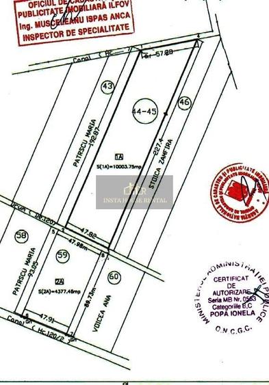 Teren Construcții extravilan de 14377 mp, în Central
