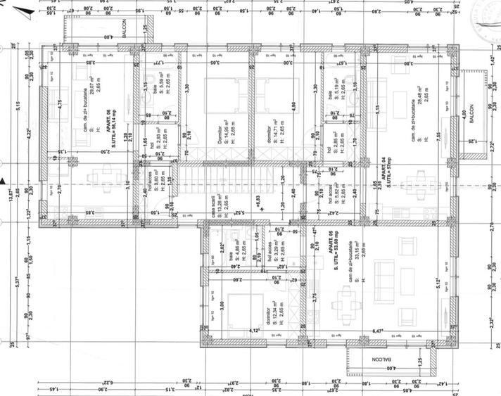 Apartament cu 2 camere semidecomandat în Moșnița Nouă
