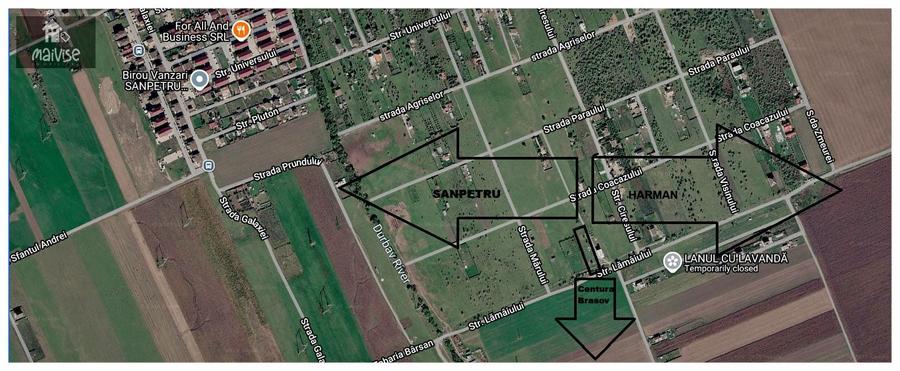 Teren agricol intravilan de 2300 mp, în Sânpetru