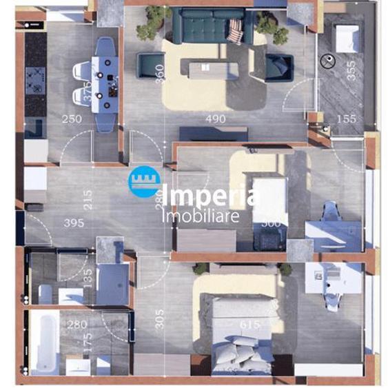 Apartament cu 3 camere decomandat în Copou