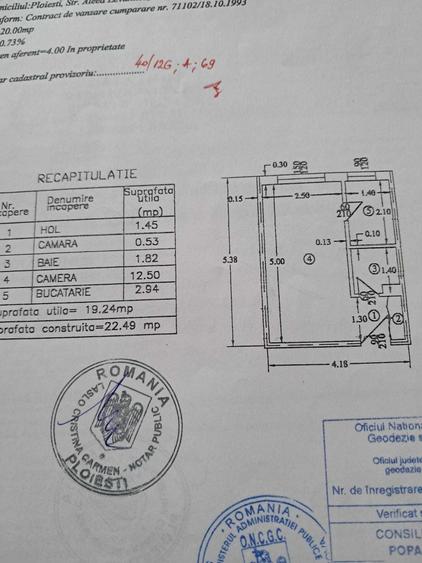 Garsonieră decomandată în Sud
