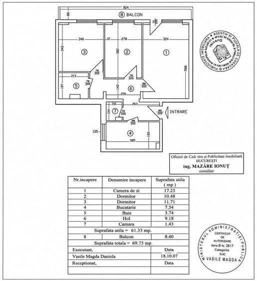 Apartament cu 3 camere în Drumul Taberei