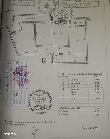 Apartament cu 3 camere decomandat în Călărași