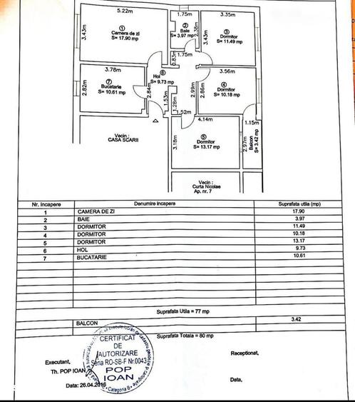 Apartament cu 4 camere în Ștrand