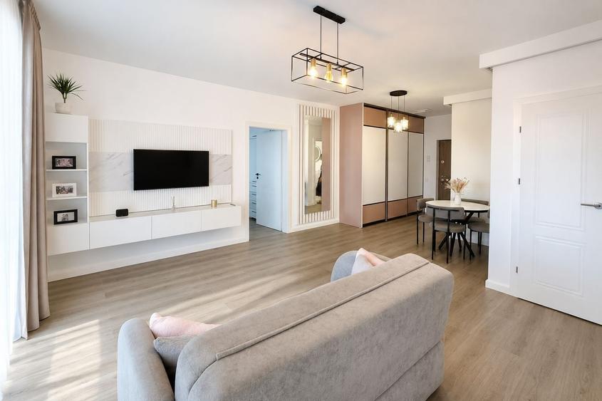Apartament cu 2 camere semidecomandat, mobilat în Florești