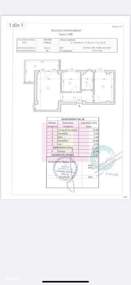 Apartament cu 3 camere în Roșu