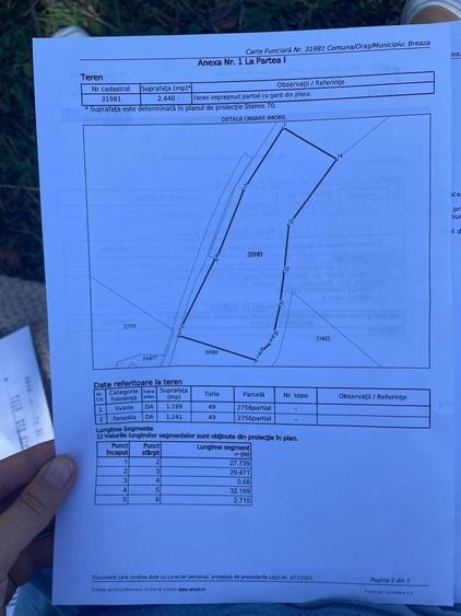 Teren Construcții intravilan de 2440 mp, în Valea Târsei