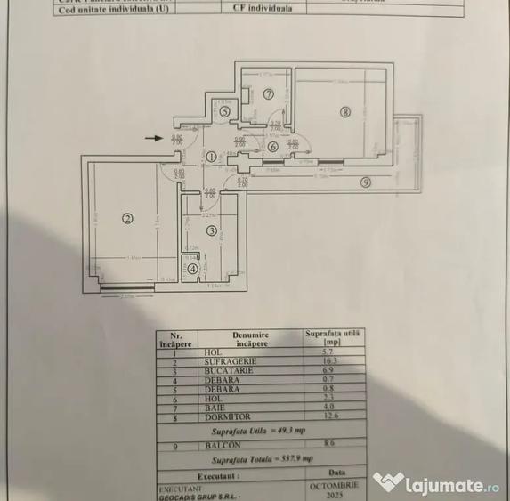 Apartament cu 2 camere decomandat în Central