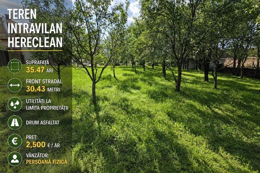 Teren Construcții intravilan de 3547 mp, în Hereclean