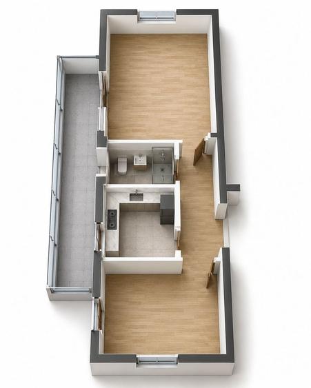 Apartament 2 camere Copou 56 mp Geam la baie Comision 0% - 2