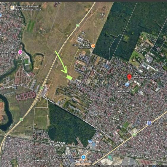 Teren de vanzare / inchiriat in zona Pipera 5000 mp dubla deschidere, A3 la 5 min,