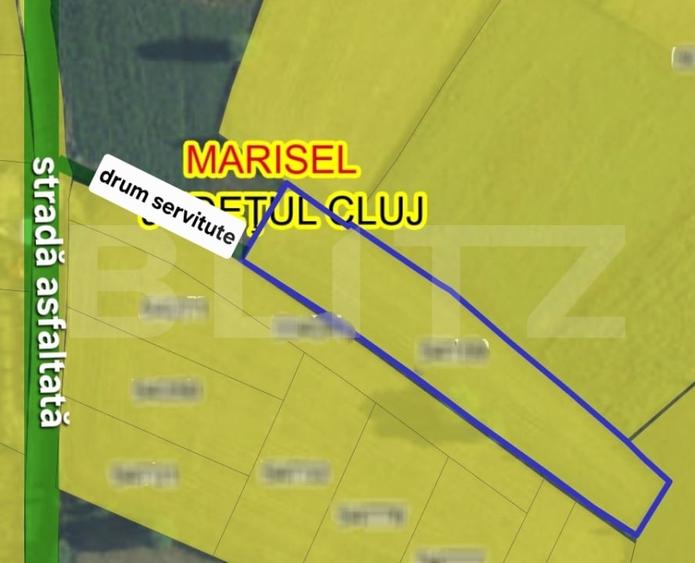 Teren Construcții extravilan de 2194 mp, în Mărișel