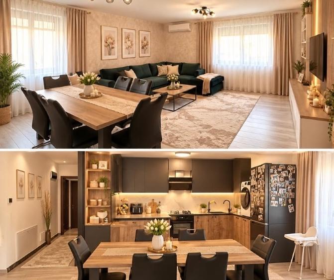 Apartament cu 3 camere decomandat în Giroc