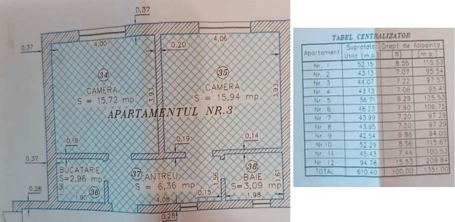 Apartament cu 2 camere în Bucovăț