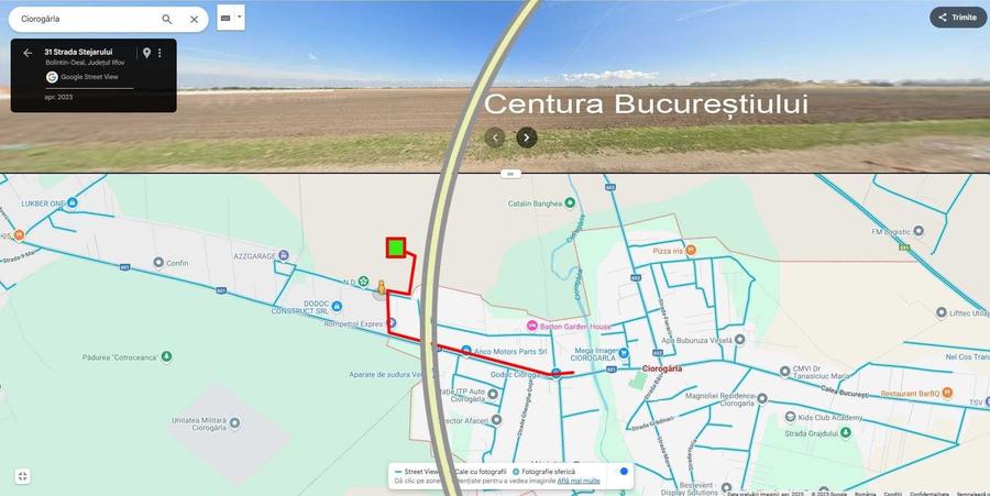 Teren de 500 mp, în Ciorogârla