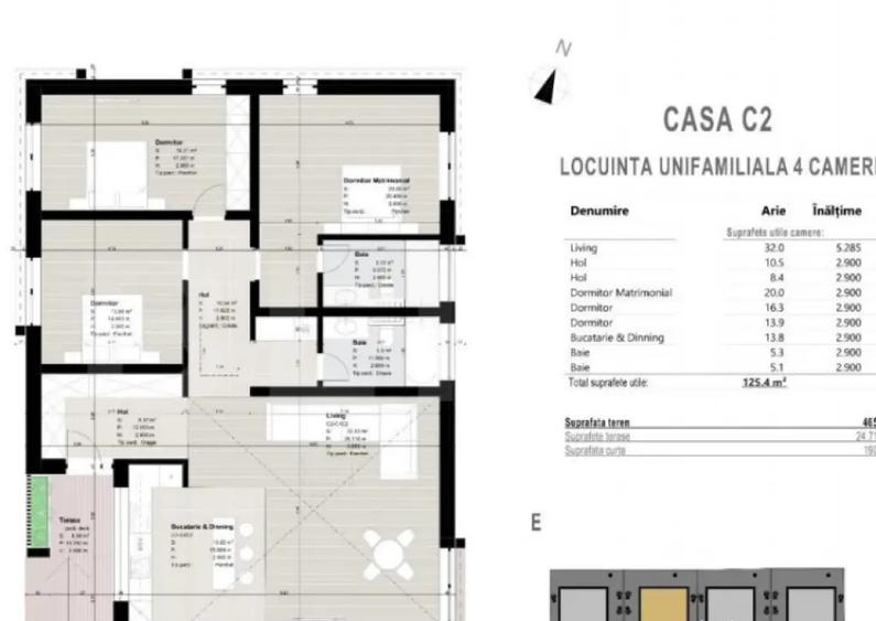 Casă cu 4 camere cu Teren 465 Mp în Sânpetru