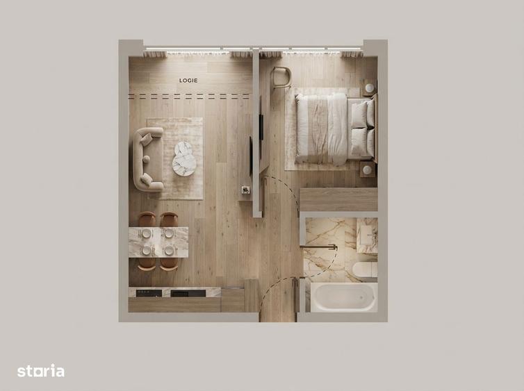 Apartament 2 camere, incalzire in pardoseala ?i aer condi?ionat - 3