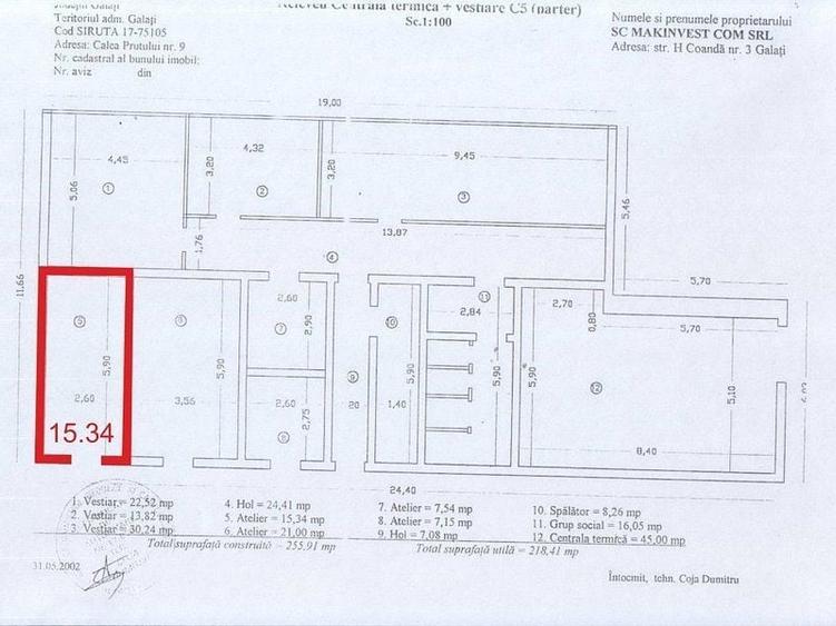 Spațiu industrial, de 267.89999389648 mp, în Est