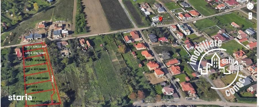 Teren de 408 mp, în Burdea