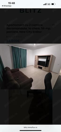 Apartament cu 2 camere decomandat în Florești