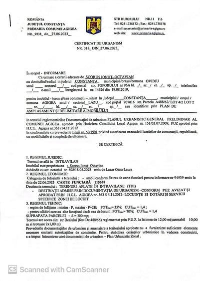 Teren de 300 mp, în Lazu