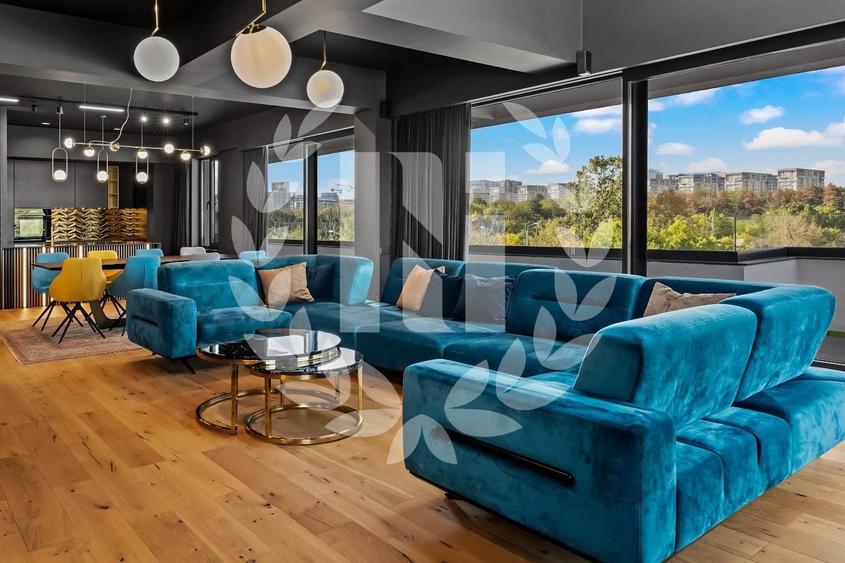 Penthouse cu 3 camere semidecomandat, mobilat în Pipera