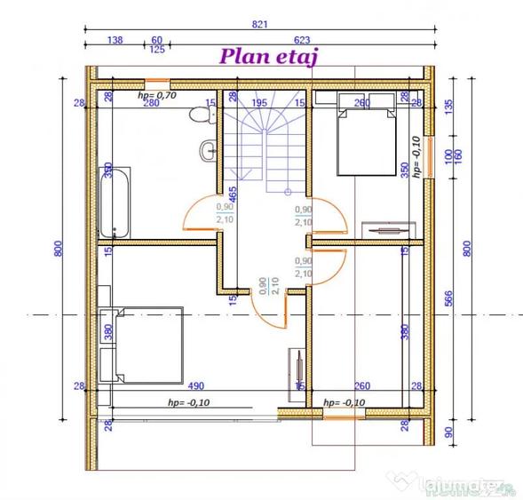 Casă cu 4 camere cu Teren 900 Mp în Plai