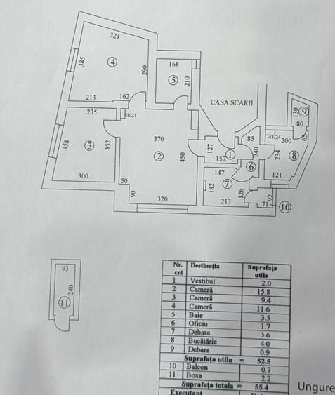 Apartament cu 3 camere în P-ța Romană