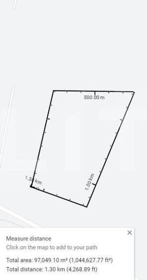 Teren Construcții intravilan de 80000 mp, în Est
