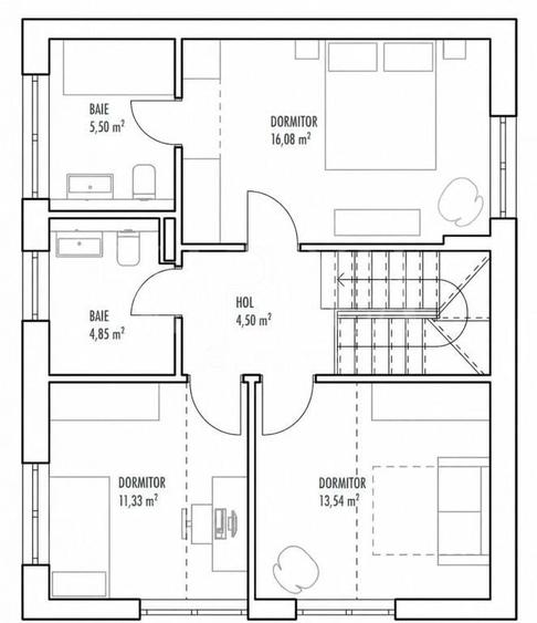 Duplex cu 5 camere cu Canalizare în Bună Ziua