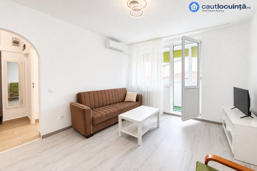 Apartament cu 2 camere semidecomandat, mobilat în Grivița