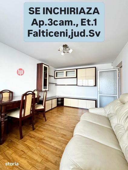 SE INCHIRIAZA Apartament 3 camere, etaj 1, Falticeni, jud. Suceava - 1