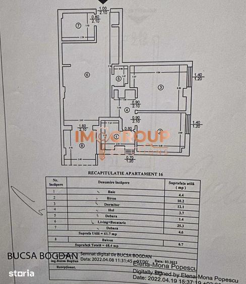 Apartament cu 3 camere în Ciurea