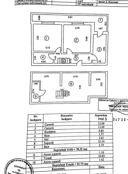 Apartament cu 3 camere decomandat în 1 Decembrie 1918
