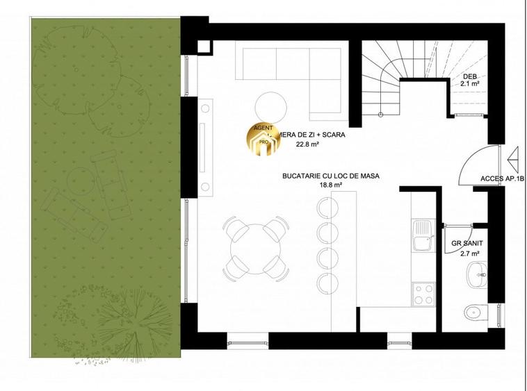 Duplex cu 4 camere cu Canalizare în Otopeni