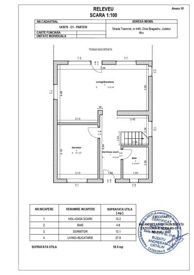 Casă cu 6 camere cu Teren 252 Mp în Central