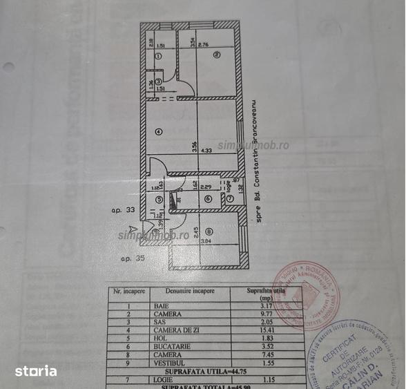 Apartament cu 3 camere în Berceni