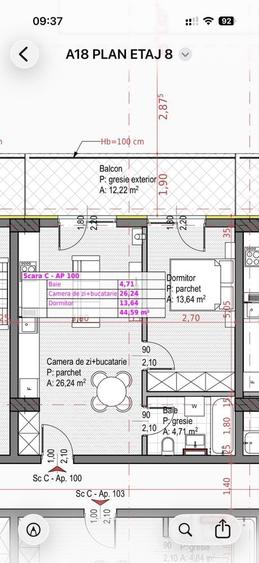 Apartament cu 2 camere decomandat în Gheorgheni