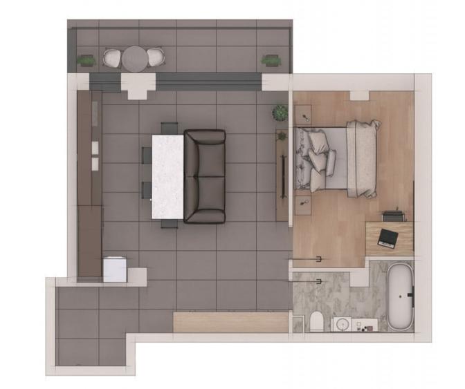 Apartament cu 2 camere decomandat în Florești — fotografia 1